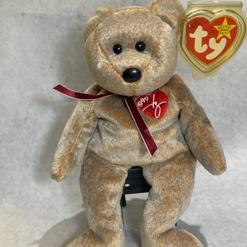 1999 Signature Bear TY Beanie Baby: Rare Mint Condition